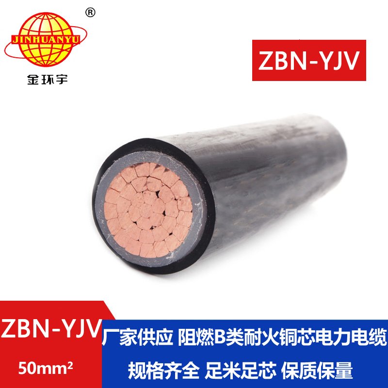 金環(huán)宇電線(xiàn)電纜 阻燃耐火yjv電纜 ZBN-YJV 1X50平方